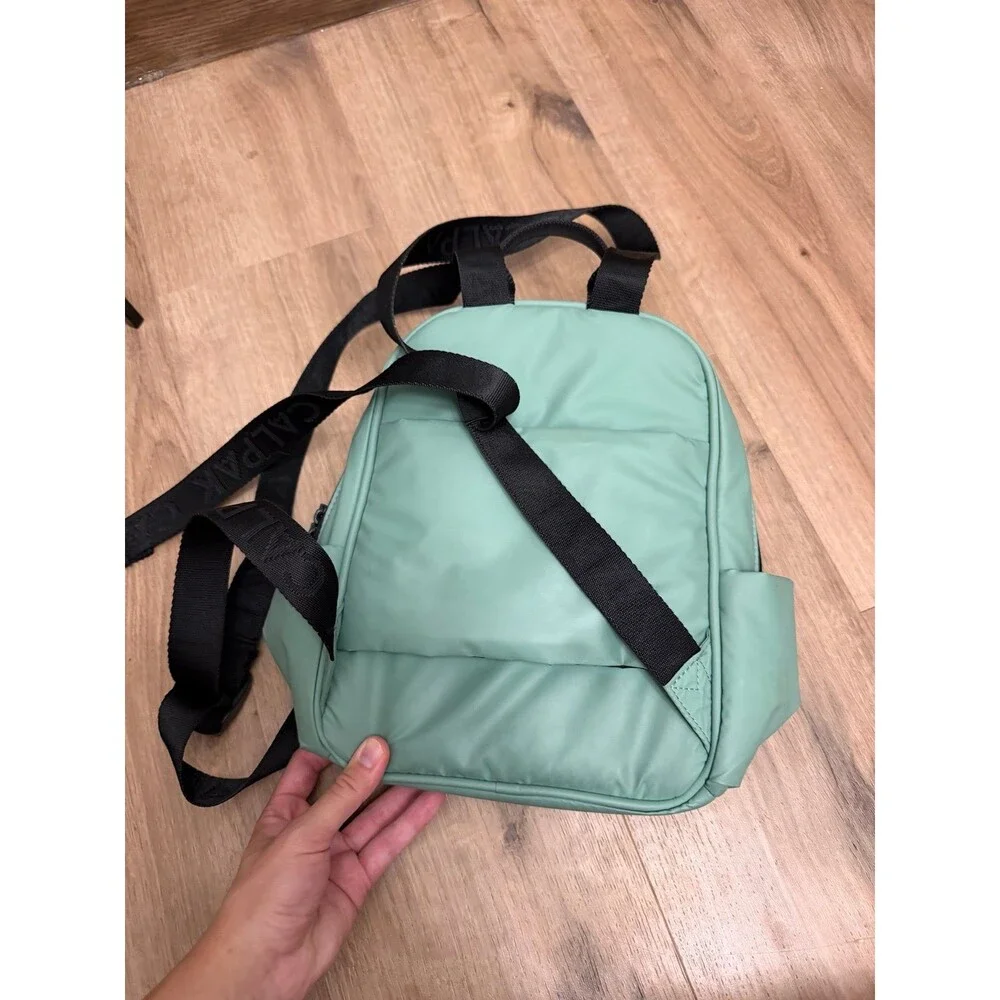 Calpak Sage Green Puffer Small Backpack